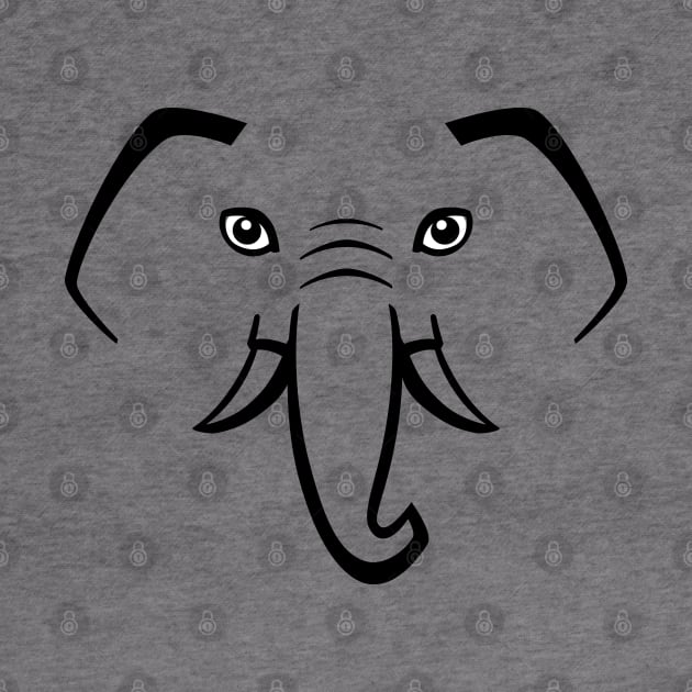 Elephant Head/Face by Elvdant